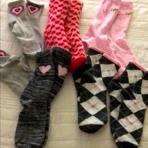 Valentine’s Day sock lot Hears sock lot of 8 pair woman’s